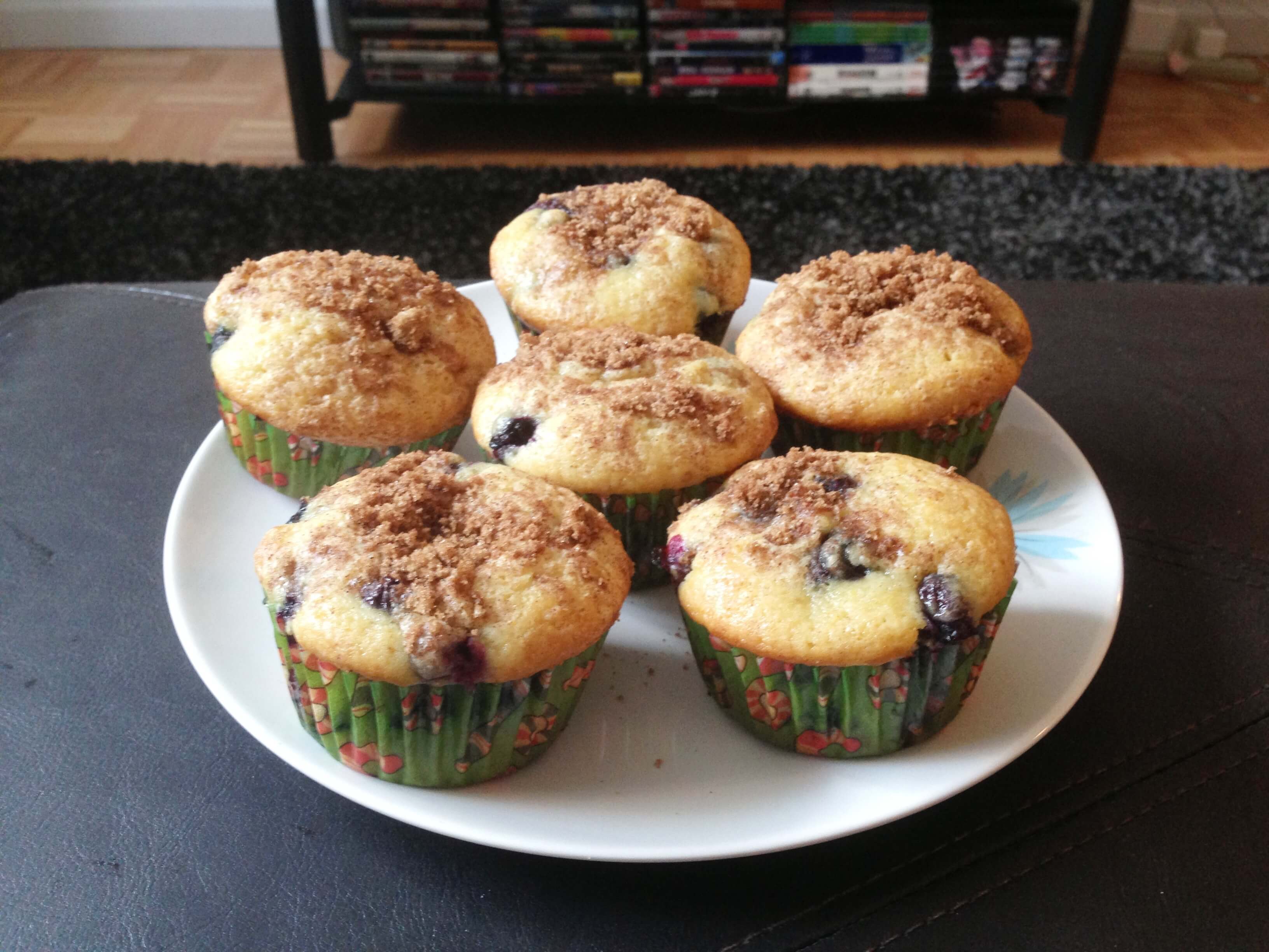 Sour cream blueberry muffins